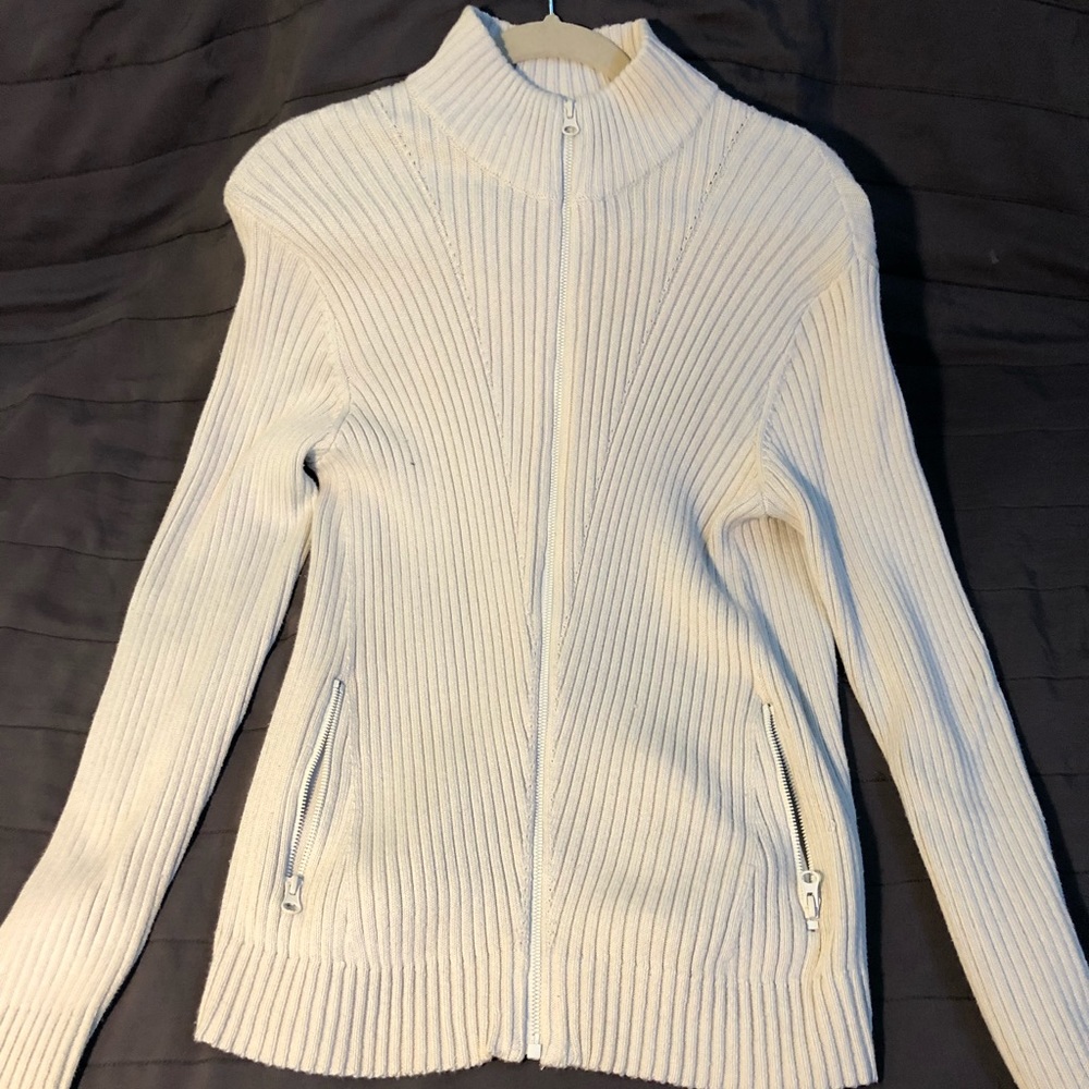 Cardigan sweater light zip up jacket